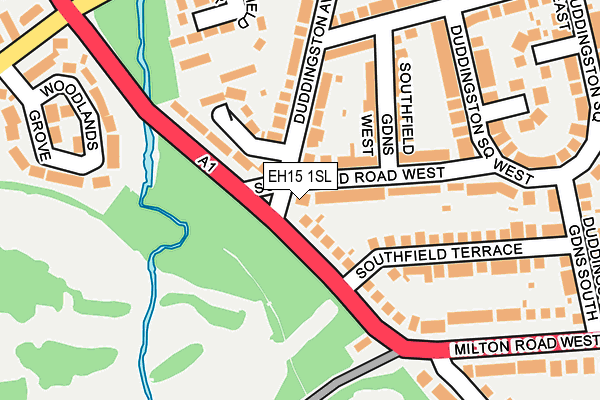 EH15 1SL map - OS OpenMap – Local (Ordnance Survey) EH15 1SL map - OS OpenMap – Local (Ordnance Survey)