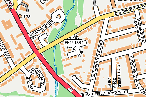 EH15 1SR map - OS OpenMap – Local (Ordnance Survey) EH15 1SR map - OS OpenMap – Local (Ordnance Survey)
