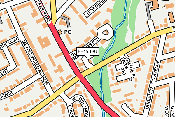 EH15 1SU map - OS OpenMap – Local (Ordnance Survey) EH15 1SU map - OS OpenMap – Local (Ordnance Survey)
