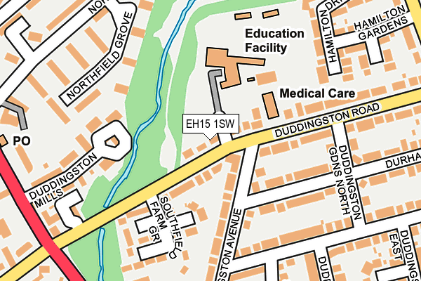 EH15 1SW map - OS OpenMap – Local (Ordnance Survey) EH15 1SW map - OS OpenMap – Local (Ordnance Survey)
