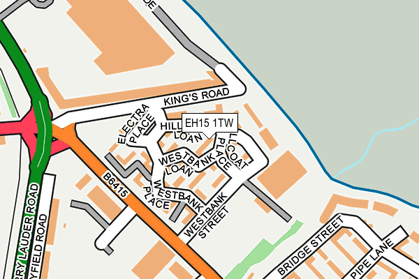 EH15 1TW map - OS OpenMap – Local (Ordnance Survey) EH15 1TW map - OS OpenMap – Local (Ordnance Survey)