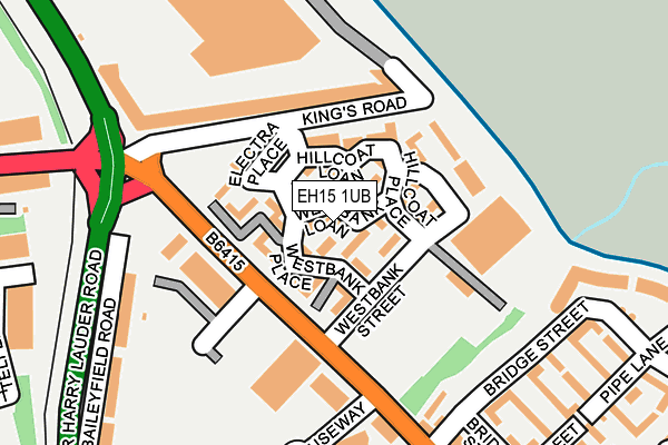 EH15 1UB map - OS OpenMap – Local (Ordnance Survey) EH15 1UB map - OS OpenMap – Local (Ordnance Survey)