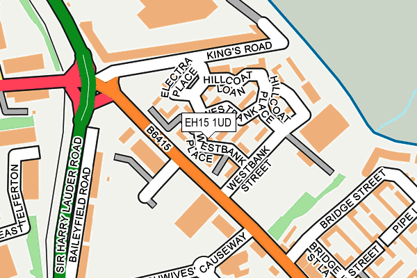 EH15 1UD map - OS OpenMap – Local (Ordnance Survey) EH15 1UD map - OS OpenMap – Local (Ordnance Survey)