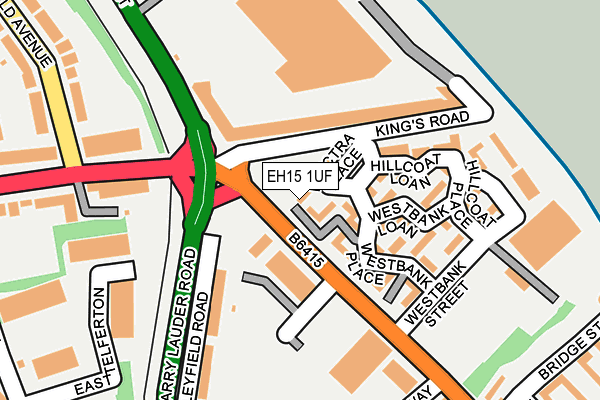 EH15 1UF map - OS OpenMap – Local (Ordnance Survey) EH15 1UF map - OS OpenMap – Local (Ordnance Survey)