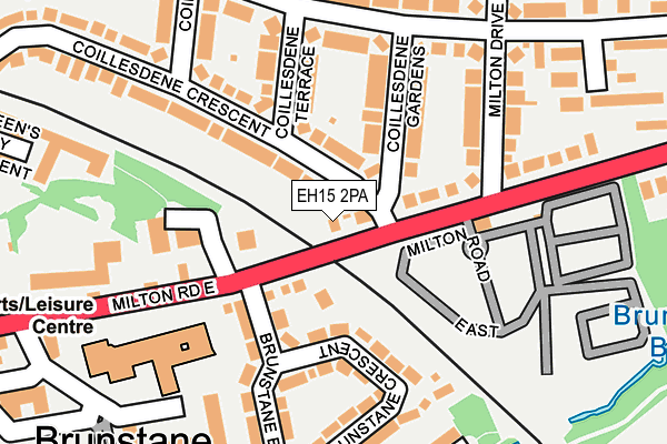 EH15 2PA map - OS OpenMap – Local (Ordnance Survey)