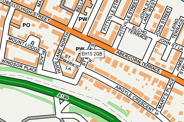 EH15 2QB map - OS OpenMap – Local (Ordnance Survey) EH15 2QB map - OS OpenMap – Local (Ordnance Survey)