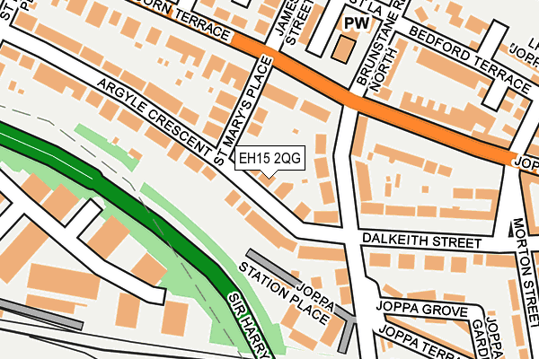 EH15 2QG map - OS OpenMap – Local (Ordnance Survey)