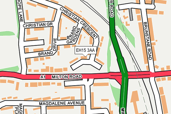 EH15 3AA map - OS OpenMap – Local (Ordnance Survey) EH15 3AA map - OS OpenMap – Local (Ordnance Survey)