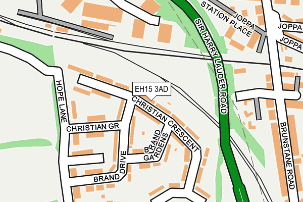 EH15 3AD map - OS OpenMap – Local (Ordnance Survey)