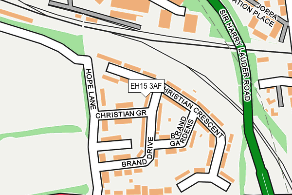 EH15 3AF map - OS OpenMap – Local (Ordnance Survey) EH15 3AF map - OS OpenMap – Local (Ordnance Survey)