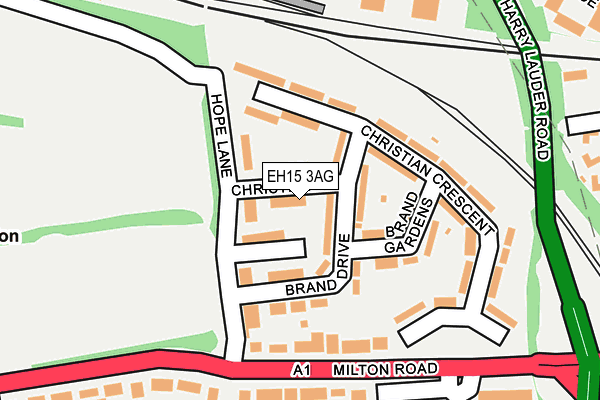 EH15 3AG map - OS OpenMap – Local (Ordnance Survey) EH15 3AG map - OS OpenMap – Local (Ordnance Survey)