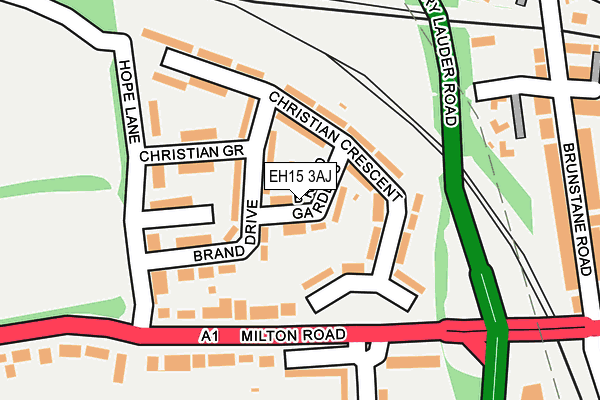 EH15 3AJ map - OS OpenMap – Local (Ordnance Survey) EH15 3AJ map - OS OpenMap – Local (Ordnance Survey)