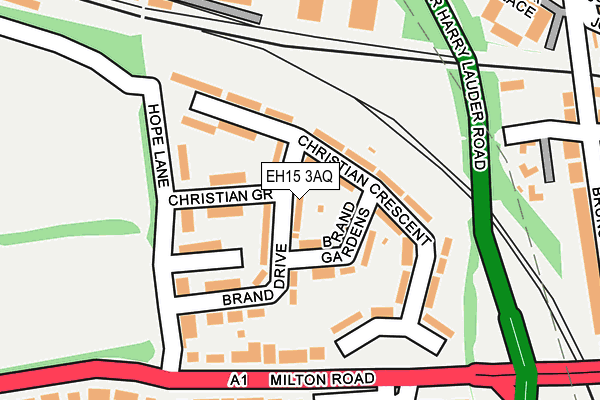 EH15 3AQ map - OS OpenMap – Local (Ordnance Survey) EH15 3AQ map - OS OpenMap – Local (Ordnance Survey)