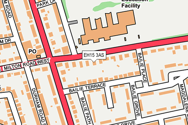 EH15 3AS map - OS OpenMap – Local (Ordnance Survey) EH15 3AS map - OS OpenMap – Local (Ordnance Survey)