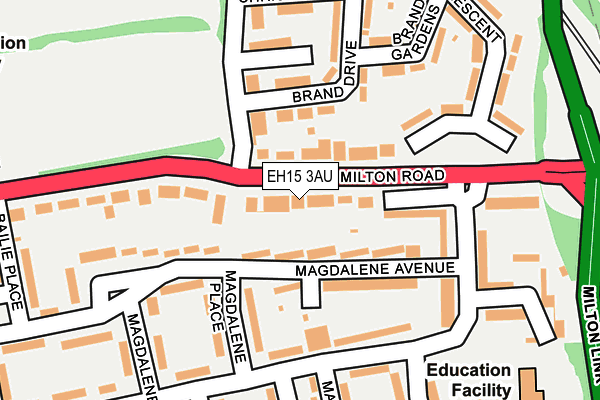 EH15 3AU map - OS OpenMap – Local (Ordnance Survey) EH15 3AU map - OS OpenMap – Local (Ordnance Survey)