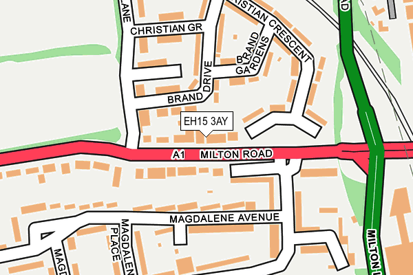 EH15 3AY map - OS OpenMap – Local (Ordnance Survey) EH15 3AY map - OS OpenMap – Local (Ordnance Survey)
