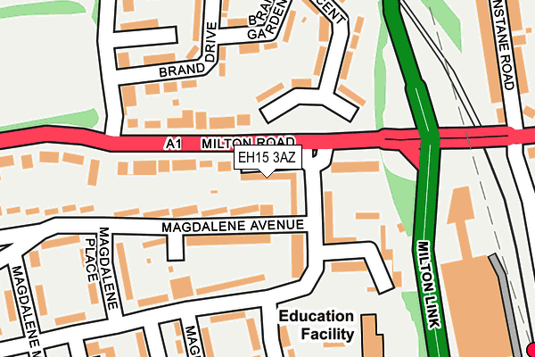 EH15 3AZ map - OS OpenMap – Local (Ordnance Survey) EH15 3AZ map - OS OpenMap – Local (Ordnance Survey)