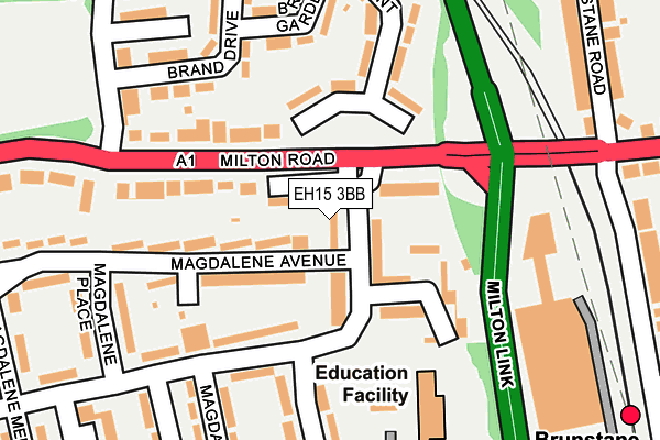 EH15 3BB map - OS OpenMap – Local (Ordnance Survey) EH15 3BB map - OS OpenMap – Local (Ordnance Survey)