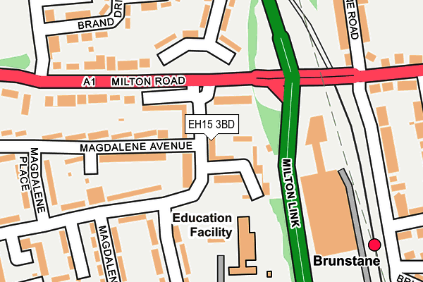 EH15 3BD map - OS OpenMap – Local (Ordnance Survey) EH15 3BD map - OS OpenMap – Local (Ordnance Survey)