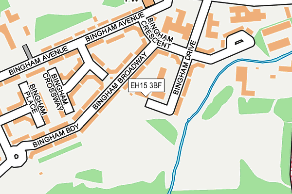 EH15 3BF map - OS OpenMap – Local (Ordnance Survey) EH15 3BF map - OS OpenMap – Local (Ordnance Survey)