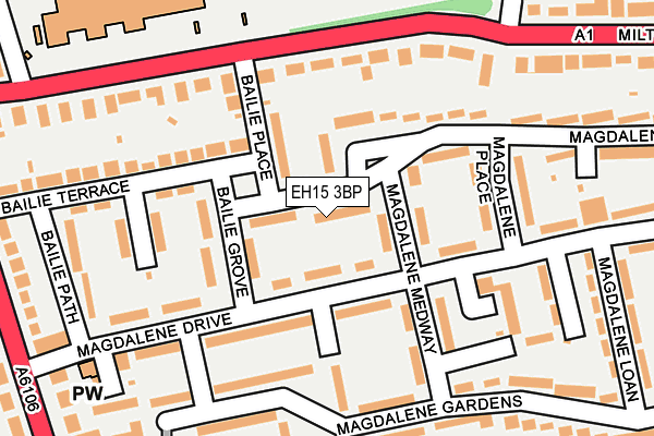 EH15 3BP map - OS OpenMap – Local (Ordnance Survey) EH15 3BP map - OS OpenMap – Local (Ordnance Survey)