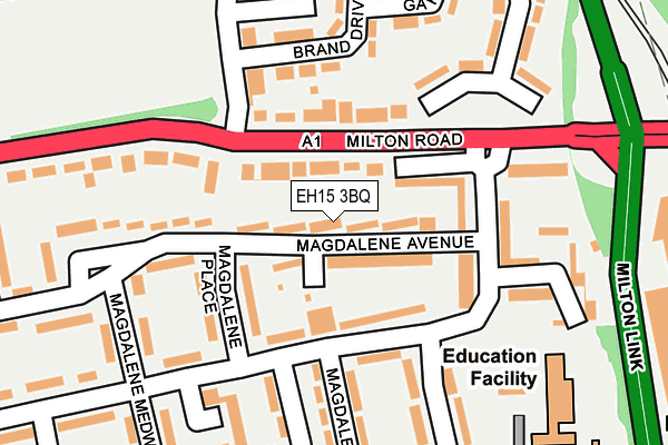 EH15 3BQ map - OS OpenMap – Local (Ordnance Survey) EH15 3BQ map - OS OpenMap – Local (Ordnance Survey)
