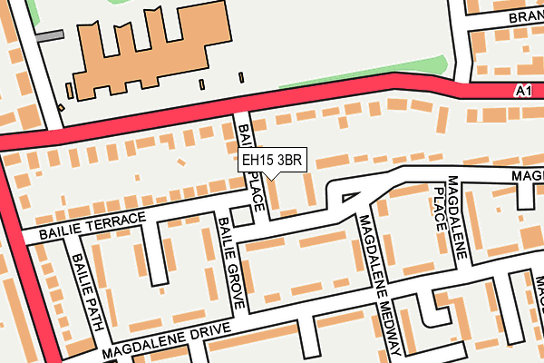 EH15 3BR map - OS OpenMap – Local (Ordnance Survey) EH15 3BR map - OS OpenMap – Local (Ordnance Survey)