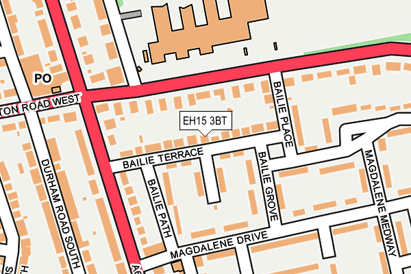 EH15 3BT map - OS OpenMap – Local (Ordnance Survey) EH15 3BT map - OS OpenMap – Local (Ordnance Survey)