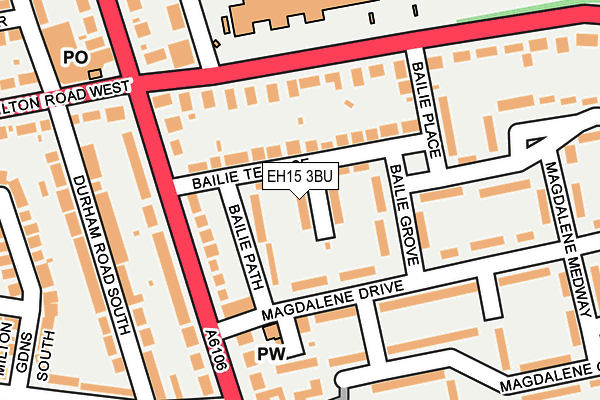 EH15 3BU map - OS OpenMap – Local (Ordnance Survey) EH15 3BU map - OS OpenMap – Local (Ordnance Survey)