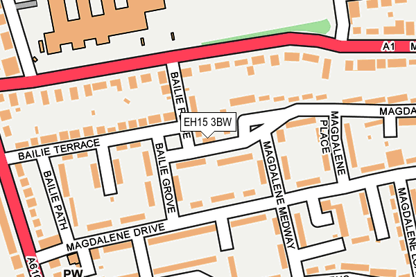 EH15 3BW map - OS OpenMap – Local (Ordnance Survey) EH15 3BW map - OS OpenMap – Local (Ordnance Survey)