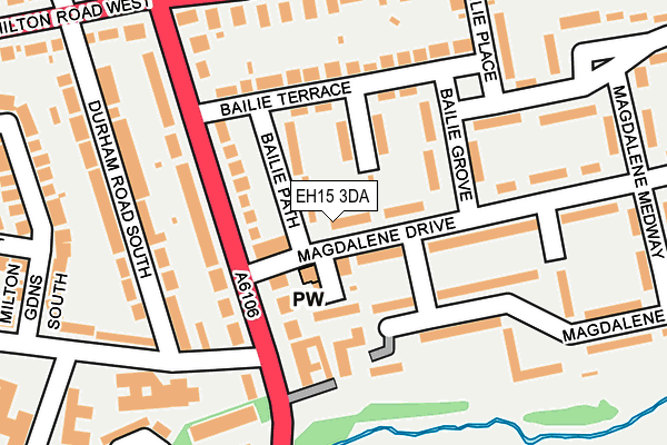 EH15 3DA map - OS OpenMap – Local (Ordnance Survey) EH15 3DA map - OS OpenMap – Local (Ordnance Survey)