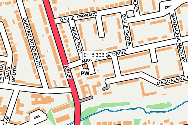 EH15 3DB map - OS OpenMap – Local (Ordnance Survey) EH15 3DB map - OS OpenMap – Local (Ordnance Survey)