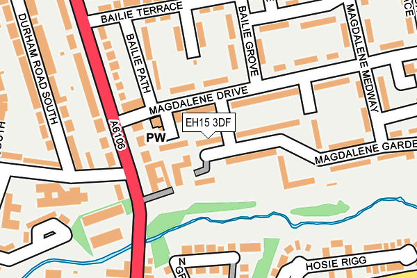EH15 3DF map - OS OpenMap – Local (Ordnance Survey) EH15 3DF map - OS OpenMap – Local (Ordnance Survey)