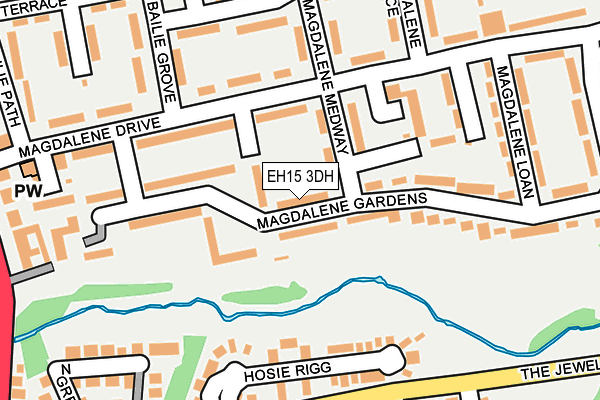 EH15 3DH map - OS OpenMap – Local (Ordnance Survey) EH15 3DH map - OS OpenMap – Local (Ordnance Survey)