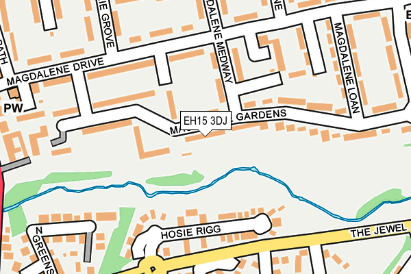 EH15 3DJ map - OS OpenMap – Local (Ordnance Survey) EH15 3DJ map - OS OpenMap – Local (Ordnance Survey)