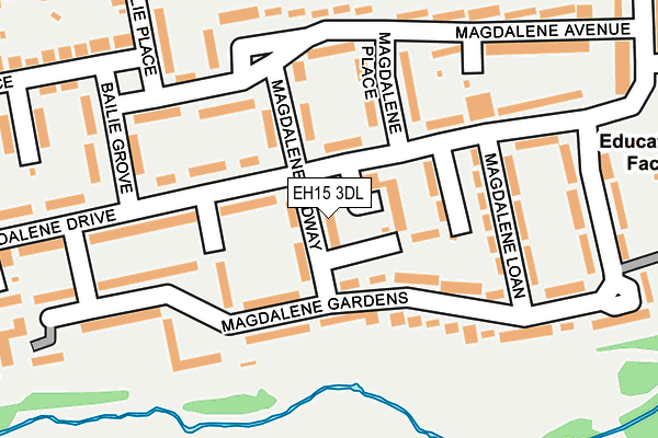 EH15 3DL map - OS OpenMap – Local (Ordnance Survey) EH15 3DL map - OS OpenMap – Local (Ordnance Survey)