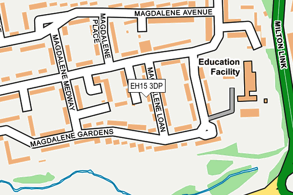 EH15 3DP map - OS OpenMap – Local (Ordnance Survey) EH15 3DP map - OS OpenMap – Local (Ordnance Survey)