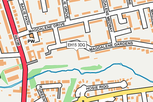 EH15 3DQ map - OS OpenMap – Local (Ordnance Survey) EH15 3DQ map - OS OpenMap – Local (Ordnance Survey)
