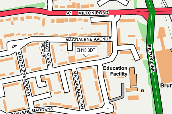 EH15 3DT map - OS OpenMap – Local (Ordnance Survey) EH15 3DT map - OS OpenMap – Local (Ordnance Survey)