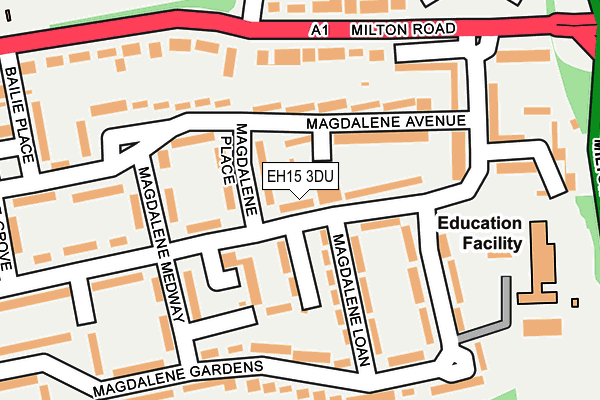 EH15 3DU map - OS OpenMap – Local (Ordnance Survey) EH15 3DU map - OS OpenMap – Local (Ordnance Survey)