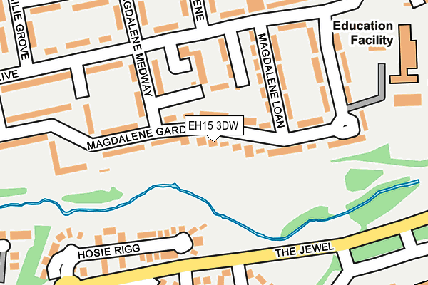 EH15 3DW map - OS OpenMap – Local (Ordnance Survey) EH15 3DW map - OS OpenMap – Local (Ordnance Survey)