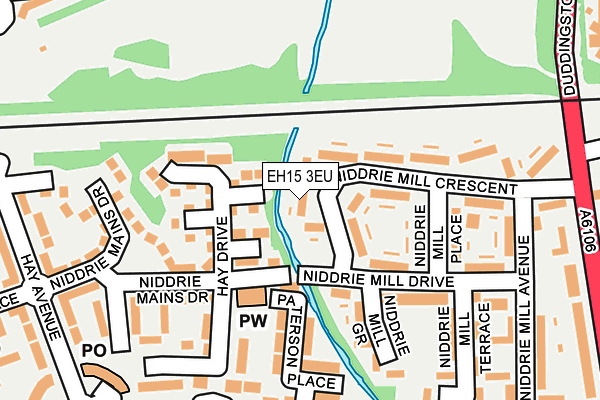 EH15 3EU map - OS OpenMap – Local (Ordnance Survey) EH15 3EU map - OS OpenMap – Local (Ordnance Survey)