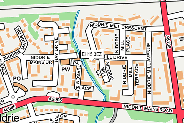 EH15 3EZ map - OS OpenMap – Local (Ordnance Survey) EH15 3EZ map - OS OpenMap – Local (Ordnance Survey)