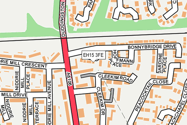 EH15 3FE map - OS OpenMap – Local (Ordnance Survey) EH15 3FE map - OS OpenMap – Local (Ordnance Survey)