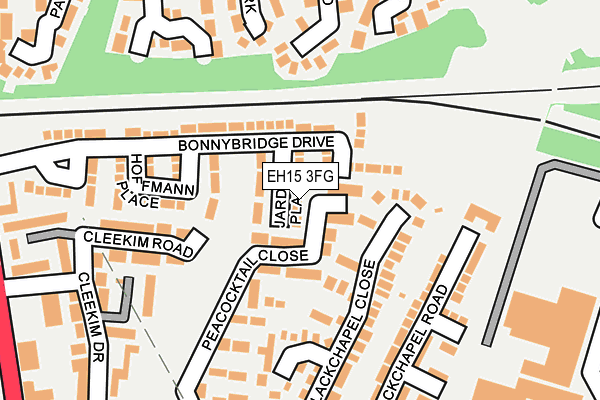 EH15 3FG map - OS OpenMap – Local (Ordnance Survey) EH15 3FG map - OS OpenMap – Local (Ordnance Survey)