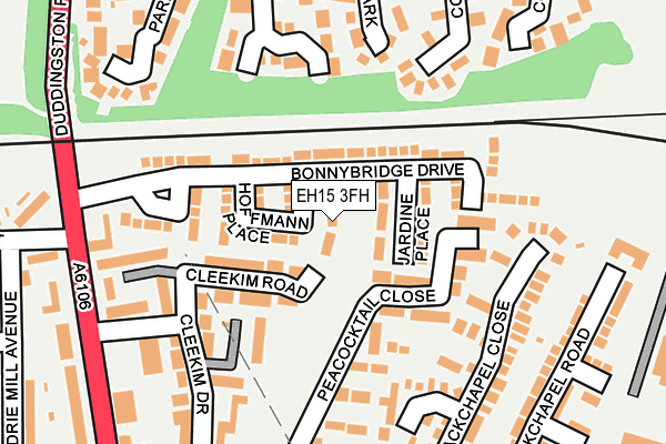 EH15 3FH map - OS OpenMap – Local (Ordnance Survey) EH15 3FH map - OS OpenMap – Local (Ordnance Survey)