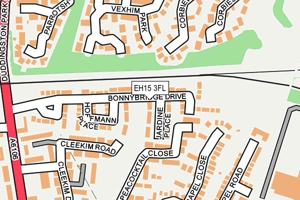EH15 3FL map - OS OpenMap – Local (Ordnance Survey) EH15 3FL map - OS OpenMap – Local (Ordnance Survey)