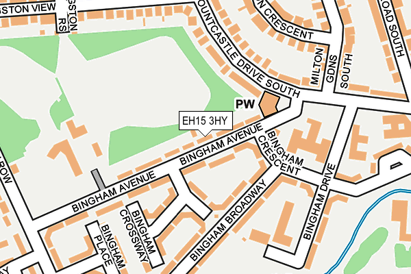 EH15 3HY map - OS OpenMap – Local (Ordnance Survey) EH15 3HY map - OS OpenMap – Local (Ordnance Survey)