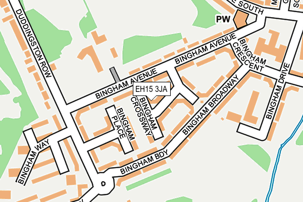 EH15 3JA map - OS OpenMap – Local (Ordnance Survey) EH15 3JA map - OS OpenMap – Local (Ordnance Survey)