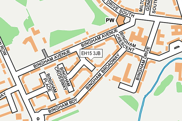 EH15 3JB map - OS OpenMap – Local (Ordnance Survey) EH15 3JB map - OS OpenMap – Local (Ordnance Survey)